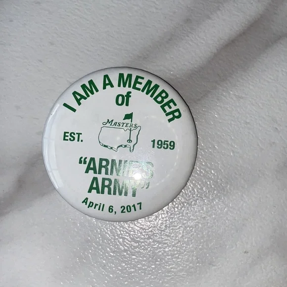 Arnold Palmer Golf Commemorative Masters Pin 2017 I AM A MEMBER OF ARNIE'S ARMY